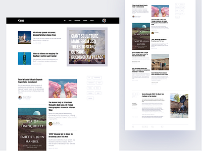 News Platform 📰 articles blog branding design graphic design illustration landing news typography ui website