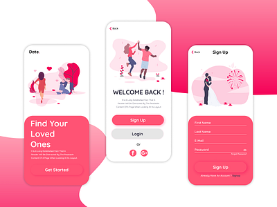 App Design app ui design figma login login screen mobile app mobile design mobile ui sign up ui