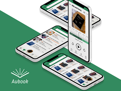 Audiobook App app icon illustration listing ui ux