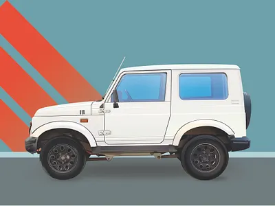 The Art of Wheels: Suzuki Samurai illustration realism vector illustration vectorart
