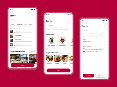 Best Dish Food App - Search dribbble best shot food food and drink food app food app ui food delivery app graphic design mobile app design nearby restaurants product design restaurant app restaurants search search page search restaurants ui ux design user experience design user interaction user interface design visual design