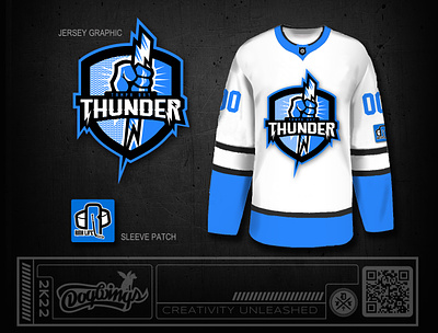 Thunder hockey design bolt branding chipdavid design dogwings hockey illustration logo thunder vector