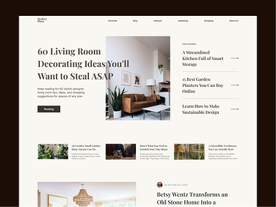 Decorating Ideas Website 🙌 architecture branding decor design graphic design home landing typography ui website