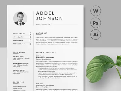 Resume Template / CV branding clean resume creative resume curriculum vitae cv cv design cv template job job resume jobs minimal minimal design minimal resume modern modern resume professional resume resume design resume template template