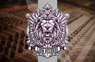Lion Records brand branding designs esports fire flame games lion lion logo logo records skull sports