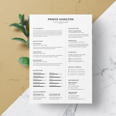 Word Resume/CV brand cover letter cover template creative resume cv cv design cv template cv templates design job minimal minimalism minimalist minimalistic modern modern resume professional resume resume design resume template