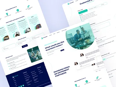 Insurance Agency Website cool colors create plan design footer design insurance insurance company user interface web design website website design