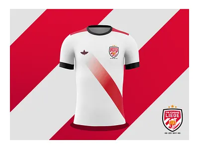 Pub Standard-Liege Kit 2d adobe illustrator branding colour palette design football gold icon identity illustration kit logo red simple soccer stripes team team logo typography vector