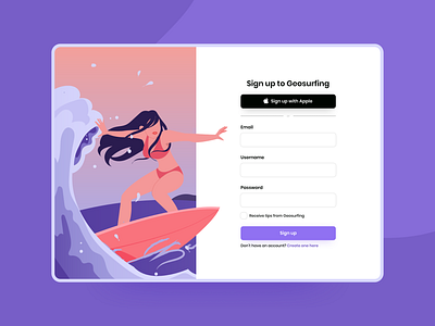 Geosurfing app design geocaching geosurfing illustration ipad jeremy ocean sunset surfing ui ux wave web