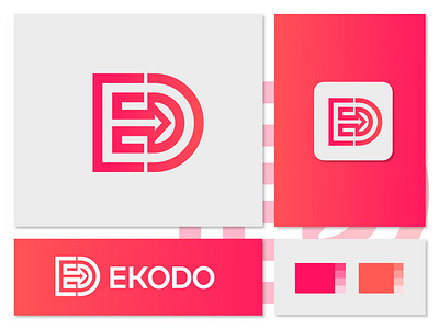 EKODO LOGO CONCEPT brand design brand identity branding creative creative design d letter identity branding illustraion illustration letter lettermark letterpress letters logo branding minimal typography vector