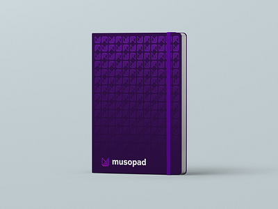 Musopad Notebook Design Exploration brand brand design brand identity branding design exploration identity logo logo design logo designer logo mark notebook notepad pattern print print design