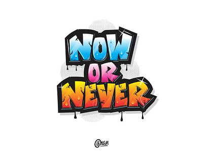Now or Never Custom Lettering calligraphy design hand drawn illustration lettering lettering logo logo logotype typography ui