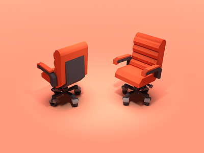 Office Chair 3d 3d art 3d artist 3d illustration 3d render 3d rendering blender blender3d chair low poly lowpoly office office chair shot