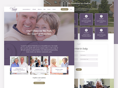 Retirement Campus product design sketch ui ux web design