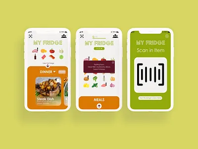Virtual Fridge App Design app dashboard app design food food app fridge app product design virtual fridge
