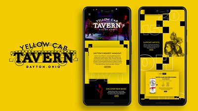 Yellow Cab Tavern - Mobile Homepage branding dayton design homepage illustration mobile music navigation ohio package design phone photography photoshop typography uiux web web design website