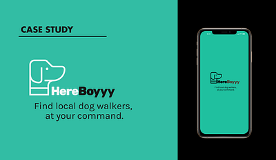 HereBoyyy - Dog Walking App app branding design product design ui ux