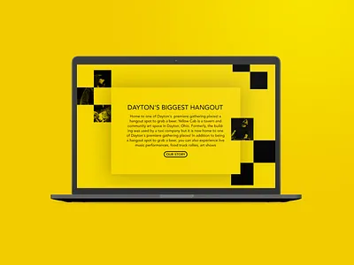 Yellow Cab Tavern - Homepage (About) about page branding buttons dayton design entertainment homepage music navigation ohio photography photoshop restaurant tavern typography web webdesign website