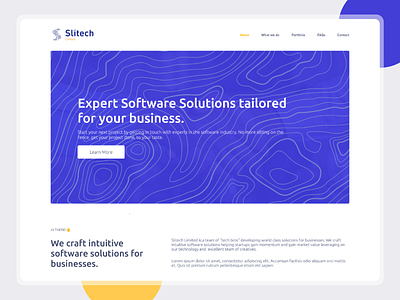 IT Solutions Landing Page blue clean illustrator landing landing page minimal ui web