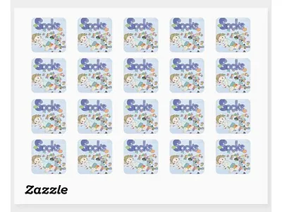 Stickers from SOCKS book - fun for kids babies baby boy fun girls kids playingwithsocks socks stickers toddlers zazzle