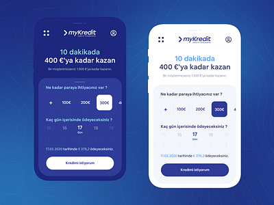 myKredit Mobile Website Redesign bank banking calculate concept credit mobile mobile app mobile website product design redesign uiux ux uxdesign uı uıdesign webdesign