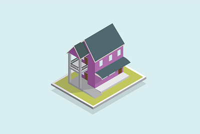 isometric Design - my mom house design house illustration isometric isometric design isometric illustration vector