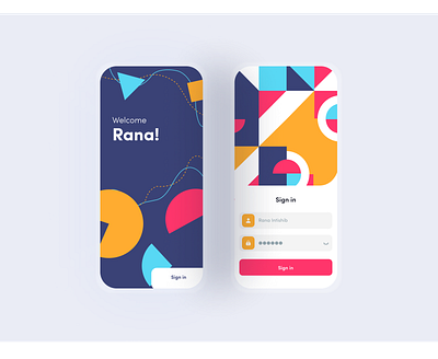 Sign in Screen adobe adobe xd app app design application branding createwithadobexd design ios login pattern sign sign in sign up signup ui uiux ux vector