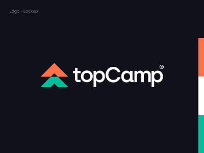 topCamp - Logo Design arrows bootcamp brackets branding camp code coding connection developer fintech fullstack icon identity it learning logo programming software tech web development