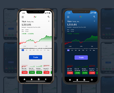 Stocks-trading App mobile app mobile ui sketch stocks trading ui