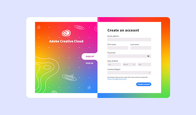 Sign Up For Adobe Creative Cloud abstract adobe adobecreativesuite adobexd creative creative design creativecloud galaxy playoff popular shot signup signupform space ui uidesign uiux webdesign website xd