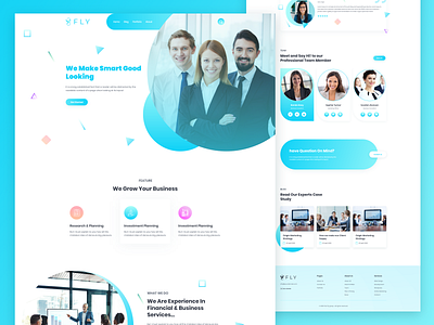 Fly - Agency UI Template agency agency landing page fly template illustration landingpage uidesign ux uxdesign web template website template