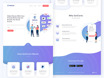 Landing Page app branding clean design icon landing page minimal sketch ui ux web