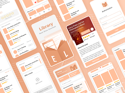 E-library web application figma library ui uidesign ux uxdesign webapp