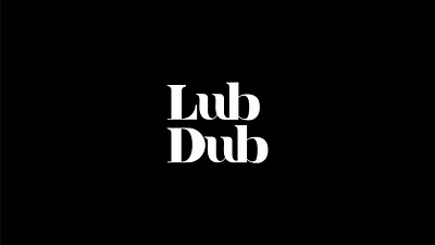 LubDub branding logo typography visual identity