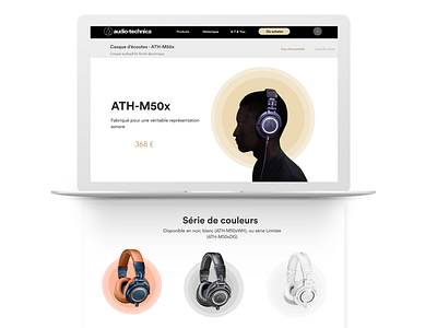 Audio-Technica Redesign audio audiotechnica design headphone product ui ux