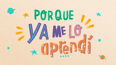 Porque ya me lo aprendí animation chacarera children composition digital gouache jeringoso letter art lettering letters music painted paper quote texture type type art type treatment typography