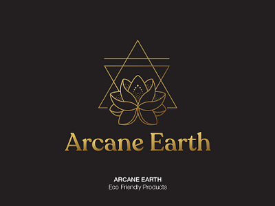 Arcane Earth - Logo design abstract design abstract logo eco friendly products flower logo geometric logo line art line art logo