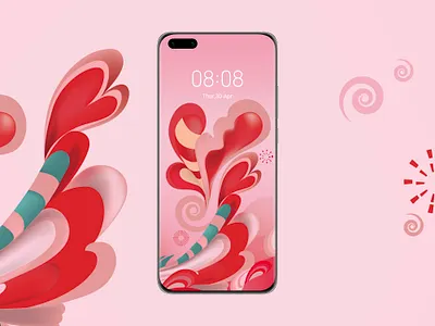 Huawei Wallpaper Design Concept colours design design art designers digital huawei illustration mobile art pin wallpaper