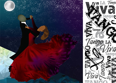 Viva LA Tango adobe illustrator art artist dance design digital art digital painting distress graphic design illustration poster art tango typography typography art typography design vector