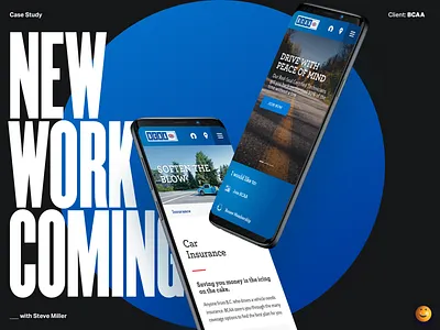 Case Study — Sneak Peak 👀 advertising art direction bcaa branding case study design insurance signup ui webdesign website