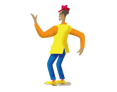 Flat design international curriculum character design illustration