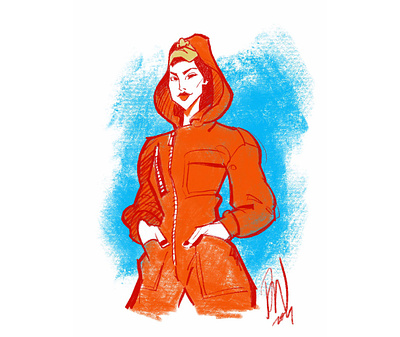 La Casa de Papel cartoon character design illustration