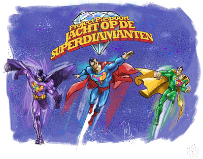Super heroes - school curriculum visual illustration
