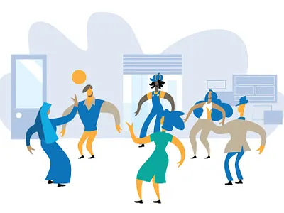 International curriculum flat design character design illustration