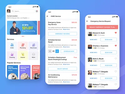 On-Demand Service App app app screens app ui branding codiant design home service app illustration logo mobile app on demand app service app ui vector