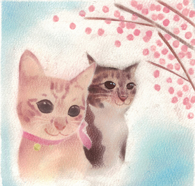 Kittens and Sakura