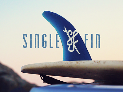 SINGLE FIN beach brand branding clothing clothing company identity label lifestyle logo style sun sunset surf surfing woman women