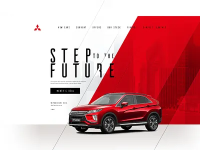 Mitsubishi Local Dealership Website | Proposal Project car cars mitsubishi modern design red ui ui design user interaction userinterface ux ui website concept website design websites