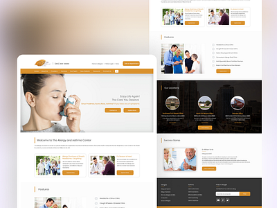 Allergy Asthma Specialist website allergy docotrs graphics design healthcare medical patient photoshop provider uidesign ux design webdesign website development