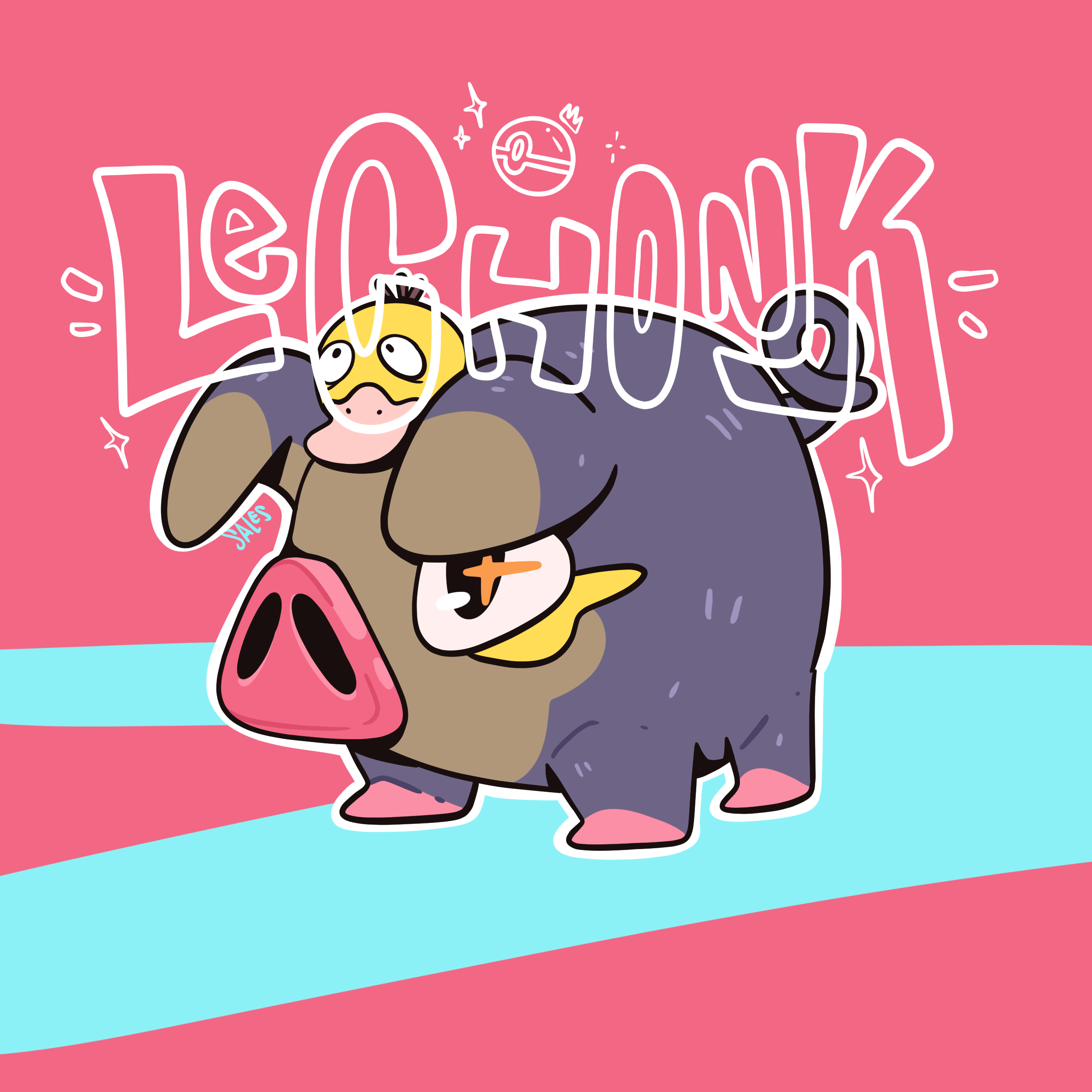 Lechonk 2d animal character cute fanart game illustration kawaii nintendo pokemon